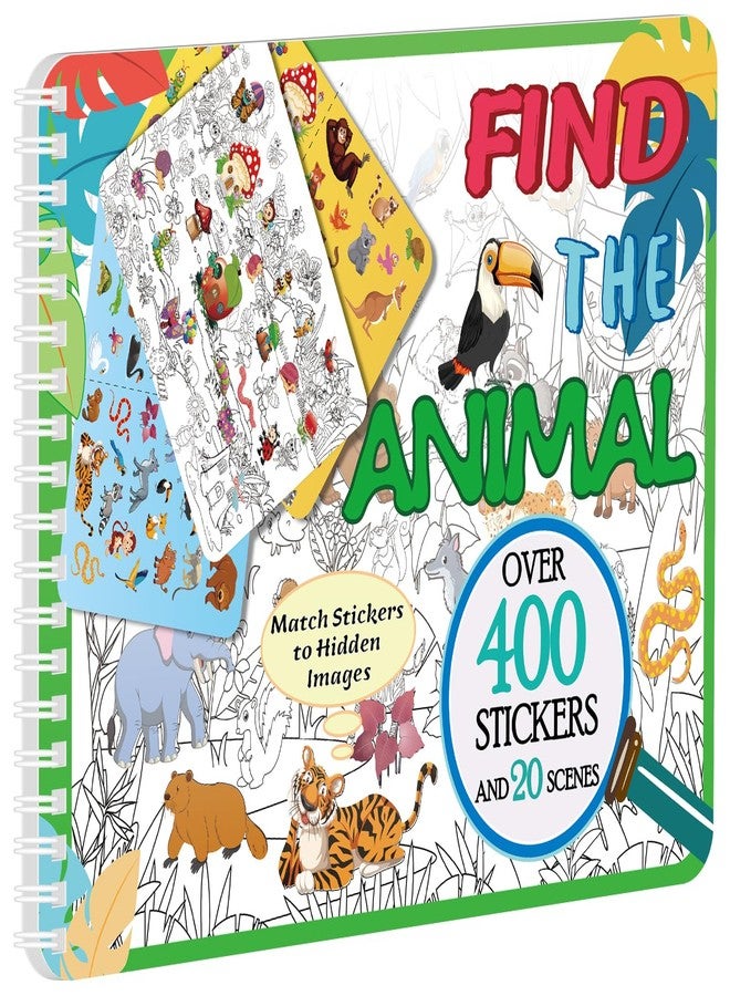 Kalysky Find The Animal Sticker Book, Sticker Book for Kids, Include 20 Theme, Over 400 Animal Stickers for Kids, Toddler Educational Toys - Image 1